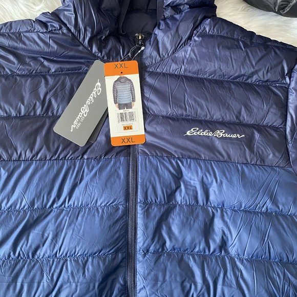 NEW!!! Eddie Bauer Men's Cirruslite Hooded 650 Fill Down Jacket - Picture 6 of 12